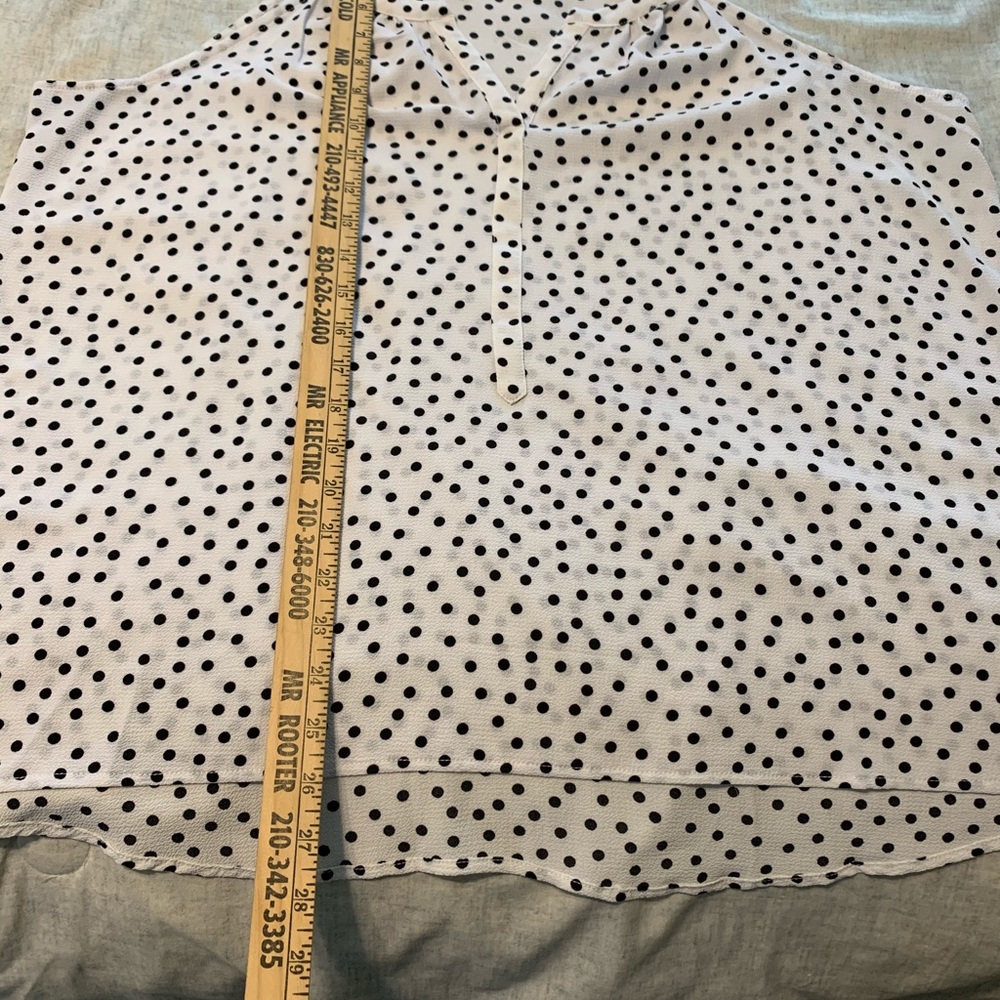 Tacera  Polka Dot .. Sleeveless Blouse XL